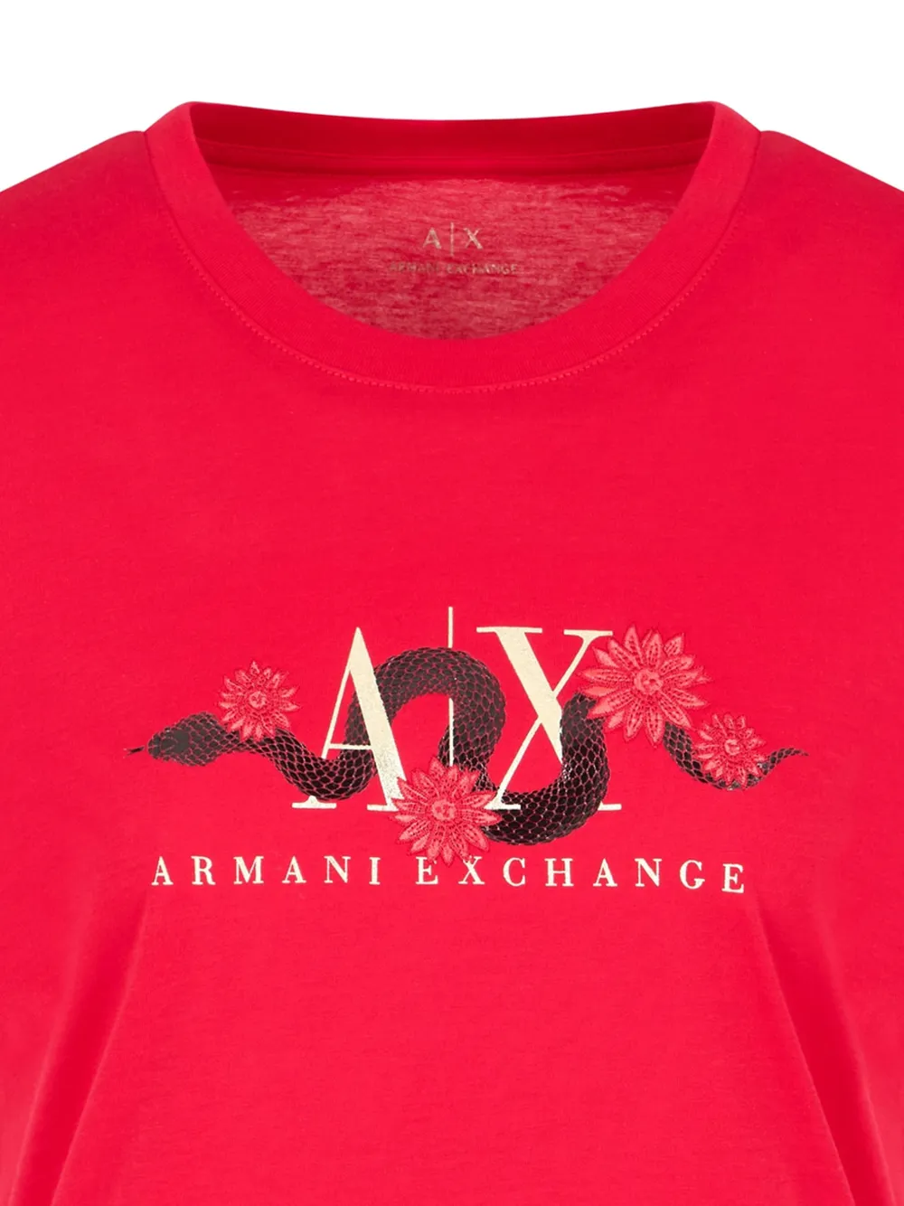  Armani Exchange Logo-print Crew-neck T-shirt - Red 