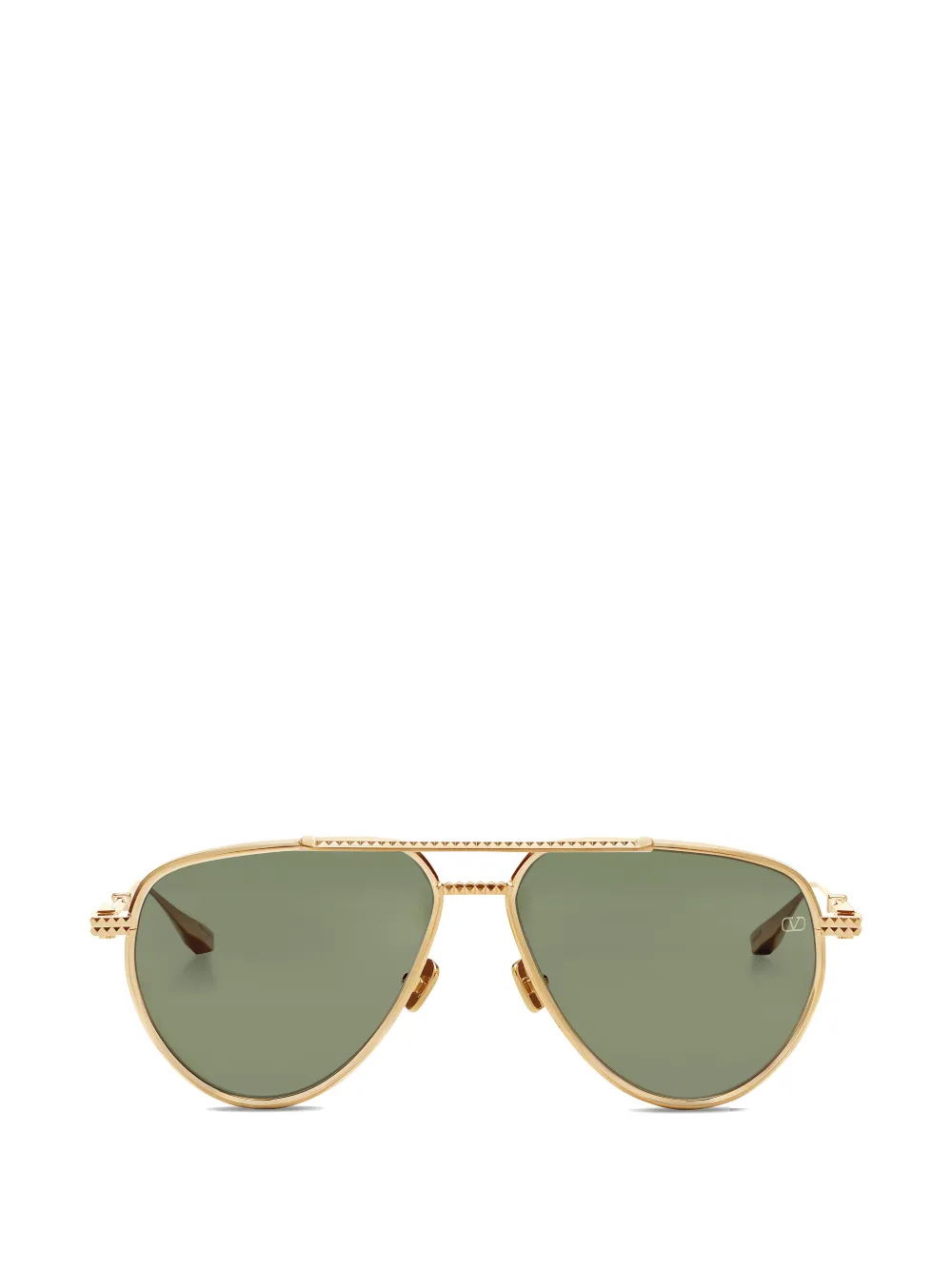 VALENTINO GARAVANI EYEWEAR textured pilot sunglasses - Oro