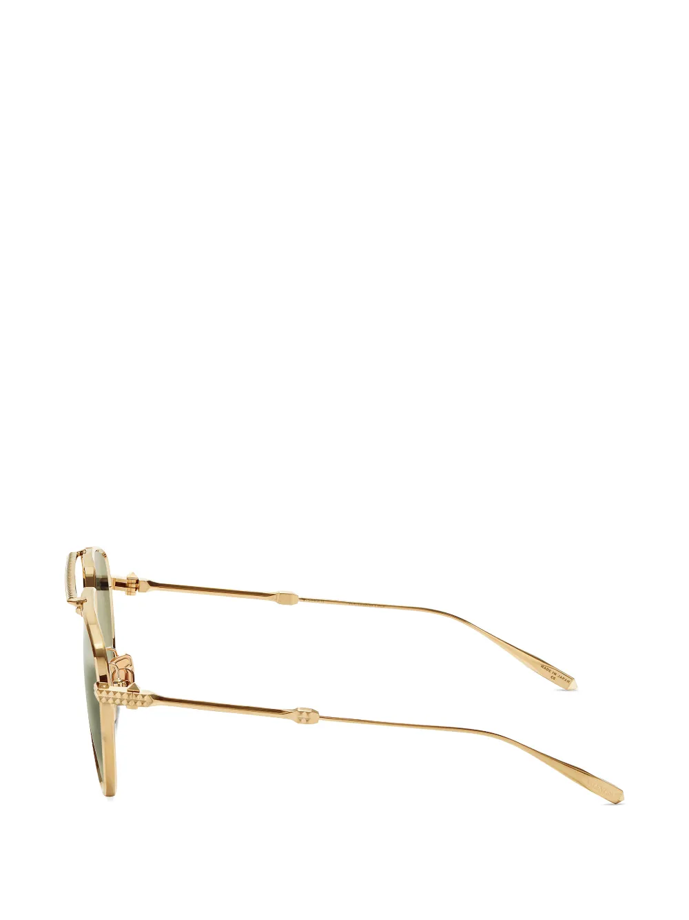 Valentino Garavani Eyewear Textured Pilot Sunglasses - Gold 