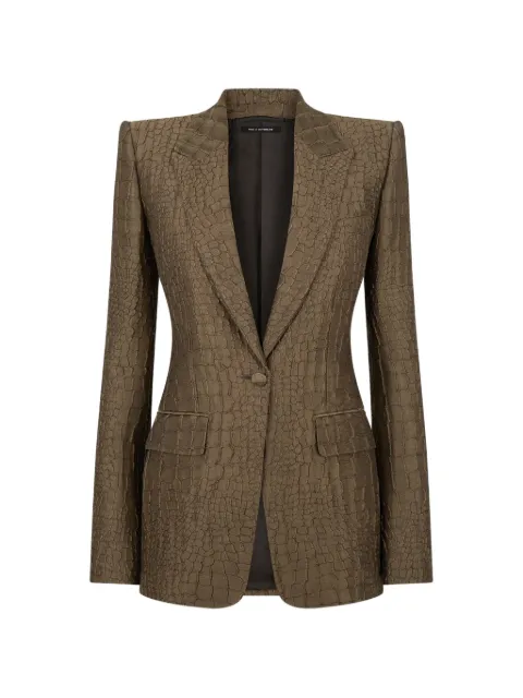 TOM FORD blazer con efecto de piel de cocodrilo