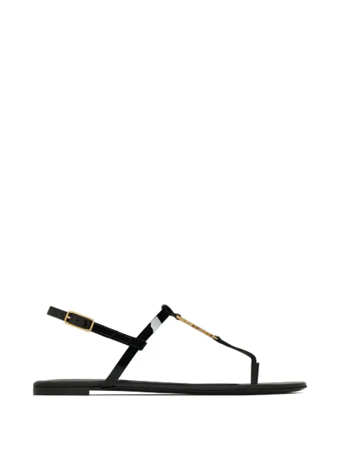 Saint Laurent sandalias con tiras del logo