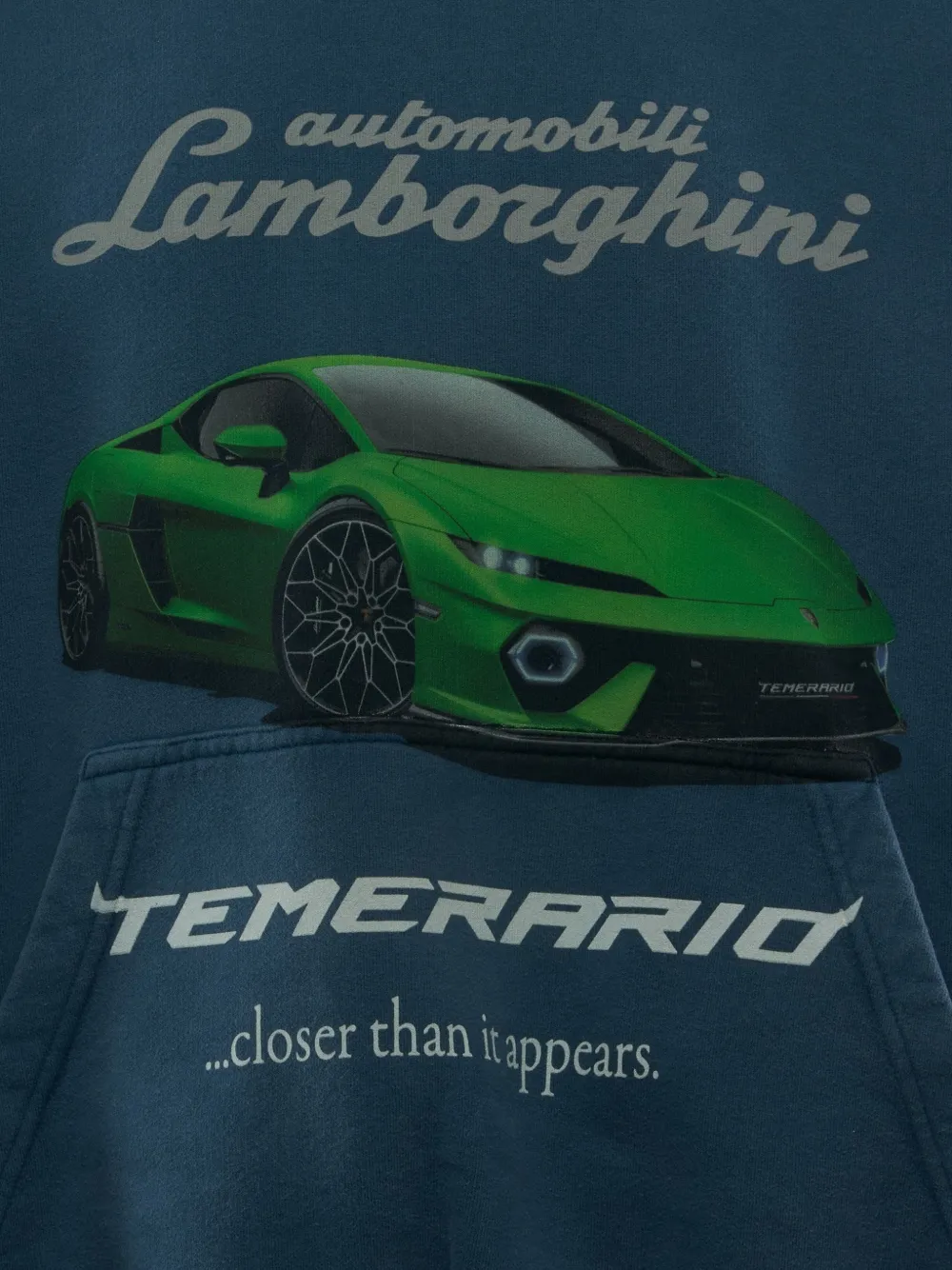 Balenciaga x Automobili Lamborghini grafische prints hoodie Blauw