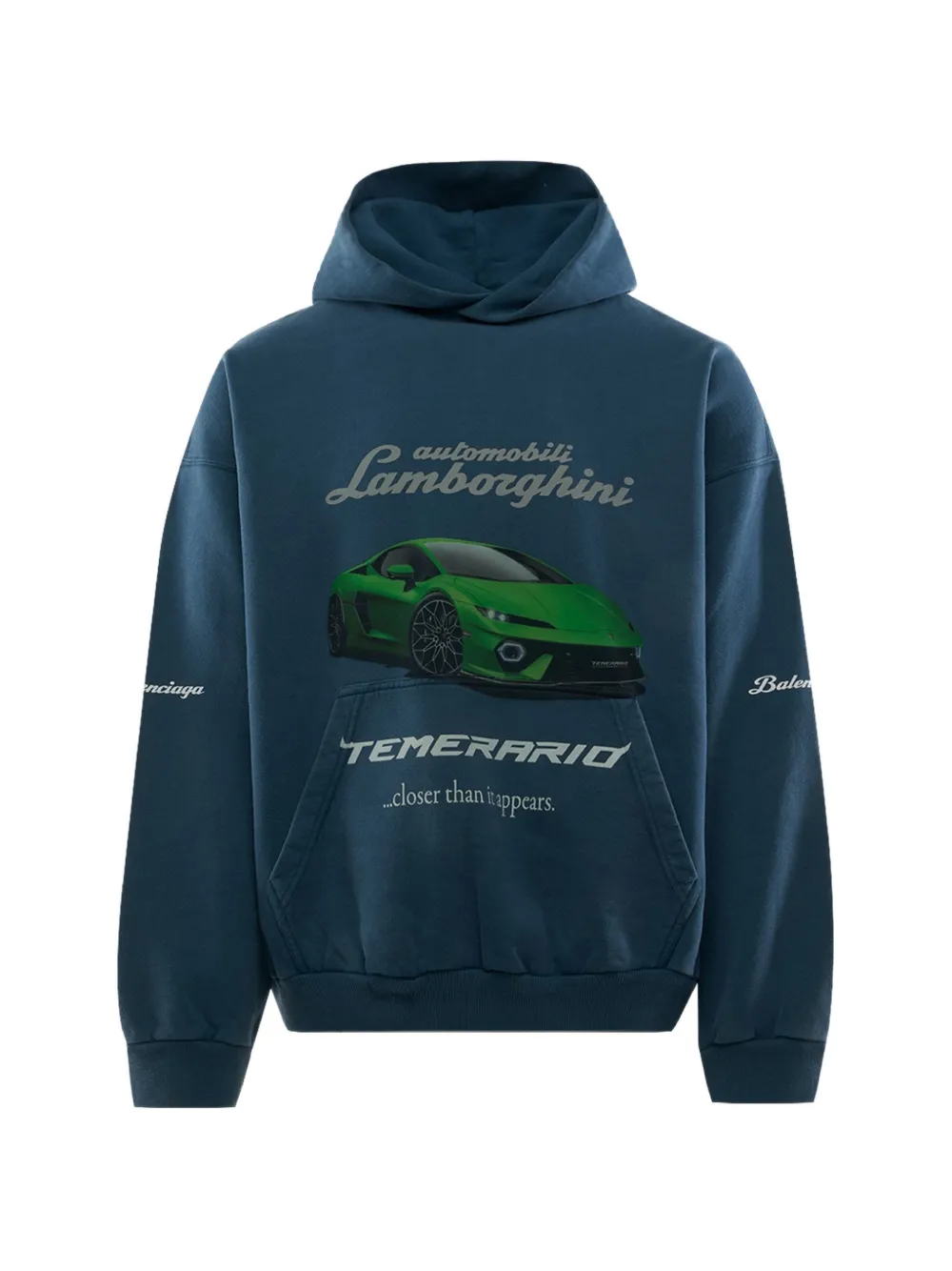 Balenciaga x Automobili Lamborghini graphic-print hoodie - Blu