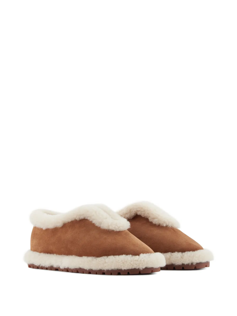 Giorgio Armani Neve slippers Bruin