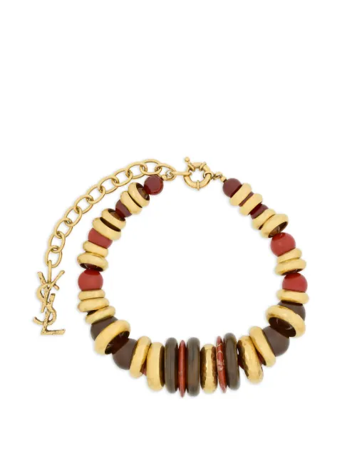 Saint Laurent Loulou beaded charm necklace