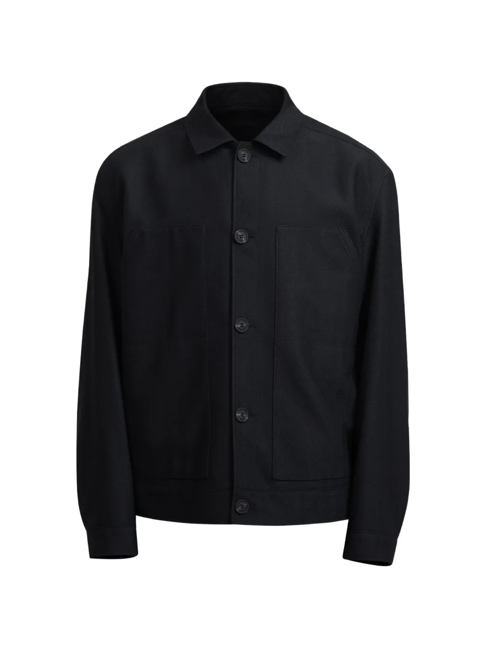 HUGO Ulian button overshirt - Schwarz