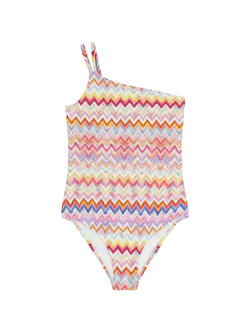 Missoni Kids zigzag-print swimsuit - Rosa