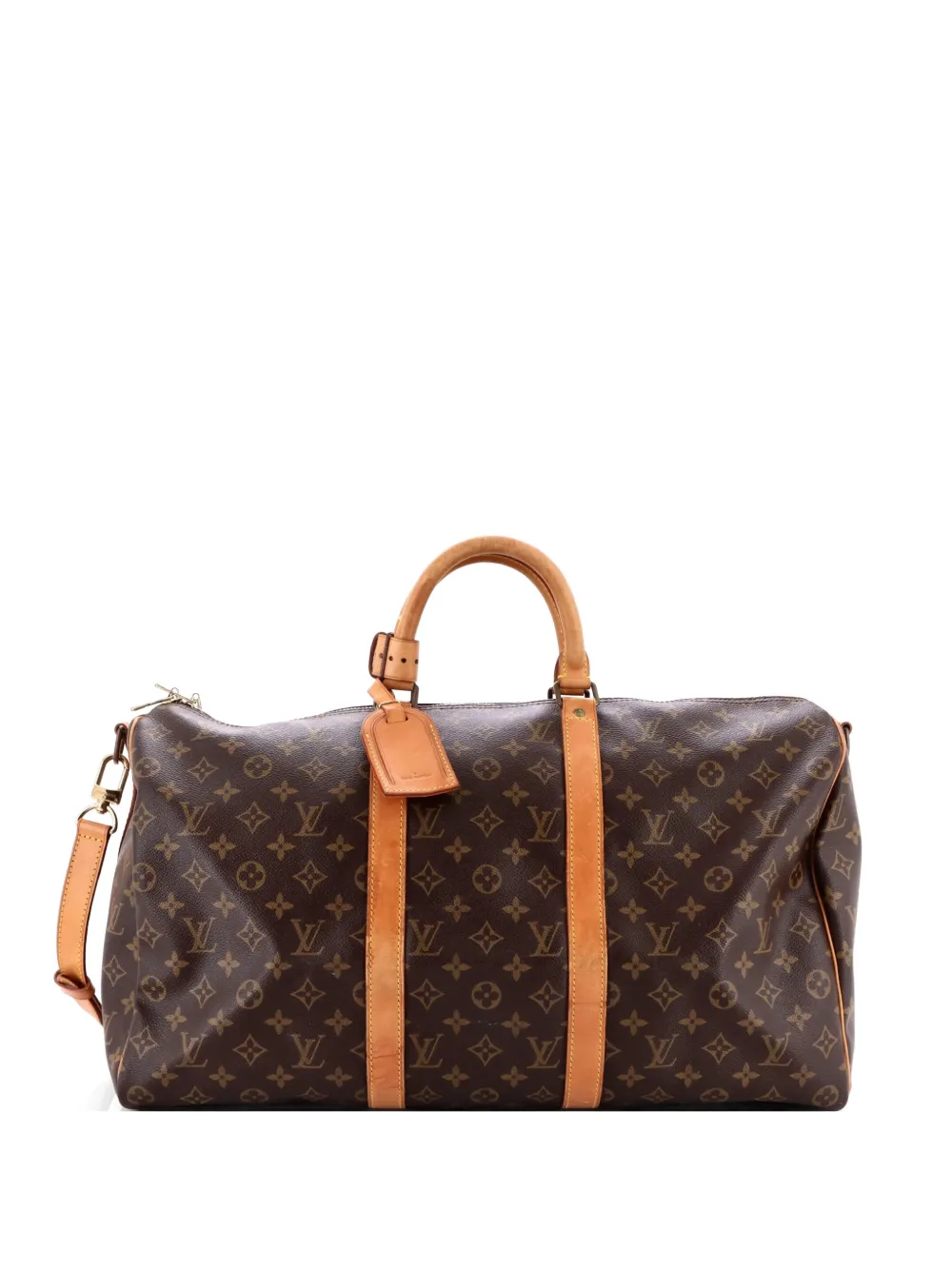 Louis Vuitton Pre-Owned Keepall Bandouliere Bag Monogram Canvas 50 travel bag - Marrone