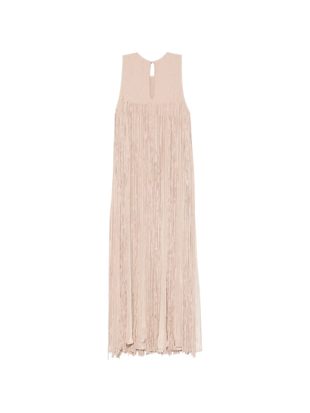  Alysi Fringed Maxi Dress - Neutrals 