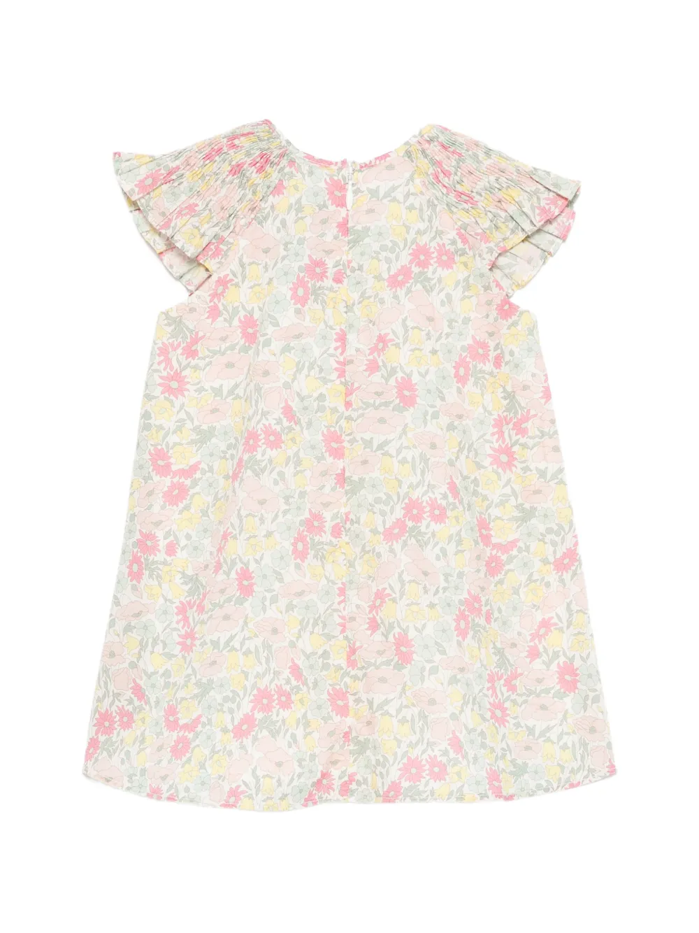 Tartine Et Chocolat Gesmockte jurk met bloemenprint Wit