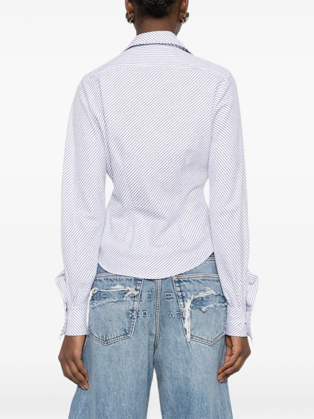 Drunken striped layered shirt