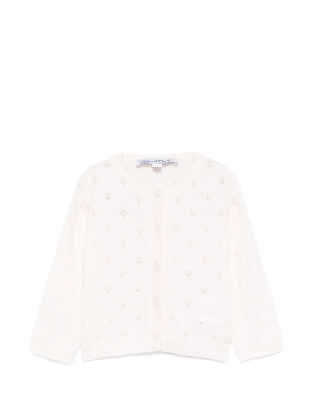 Tartine Et Chocolat openwork long-sleeved cardigan - Rosa