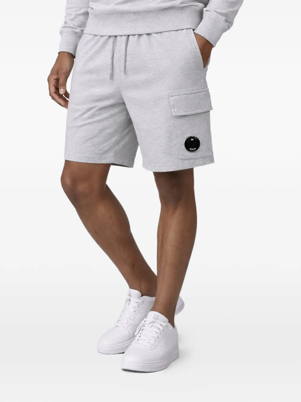 C.P. Company Shorts met opgestikte zak en trekkoord Grijs