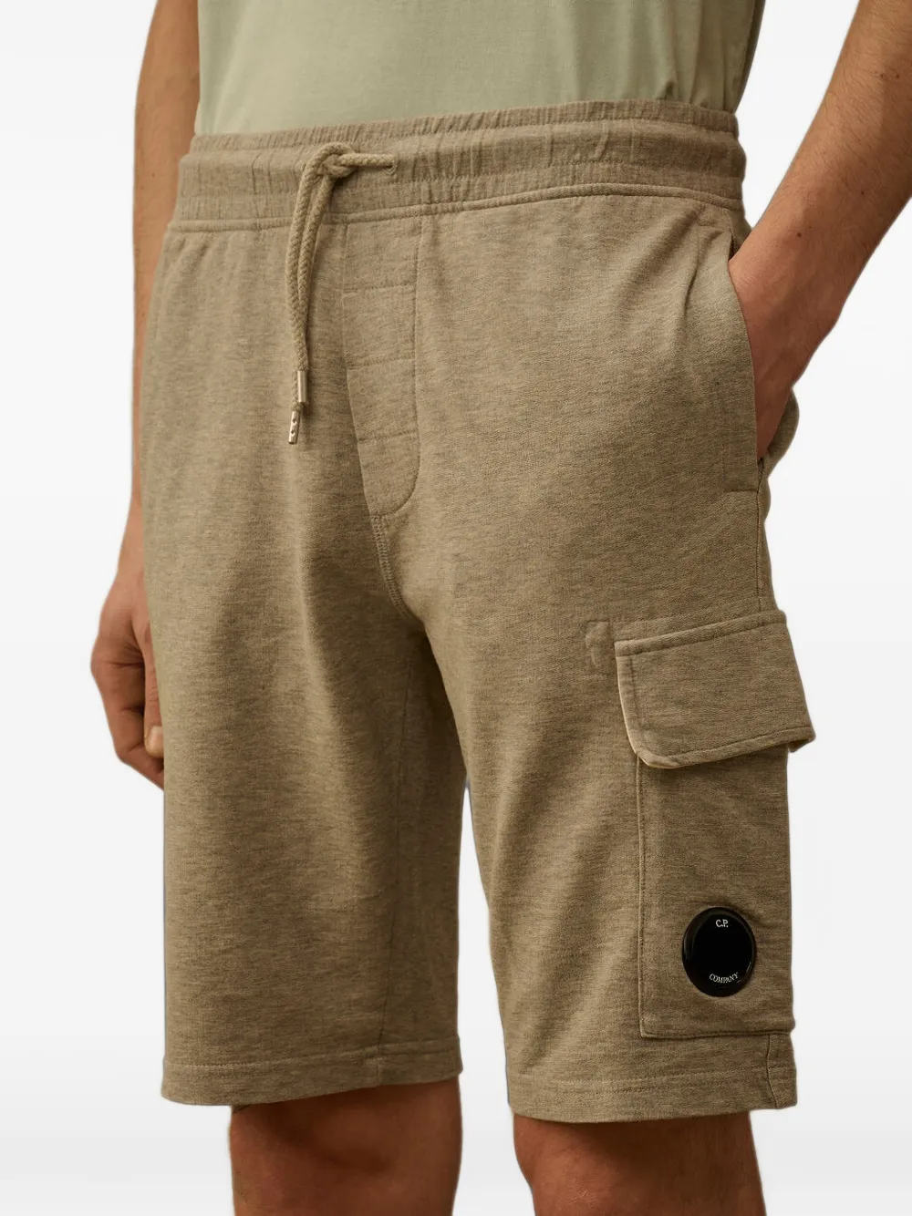 C.P. Company Shorts met opgestikte zak en trekkoord Grijs