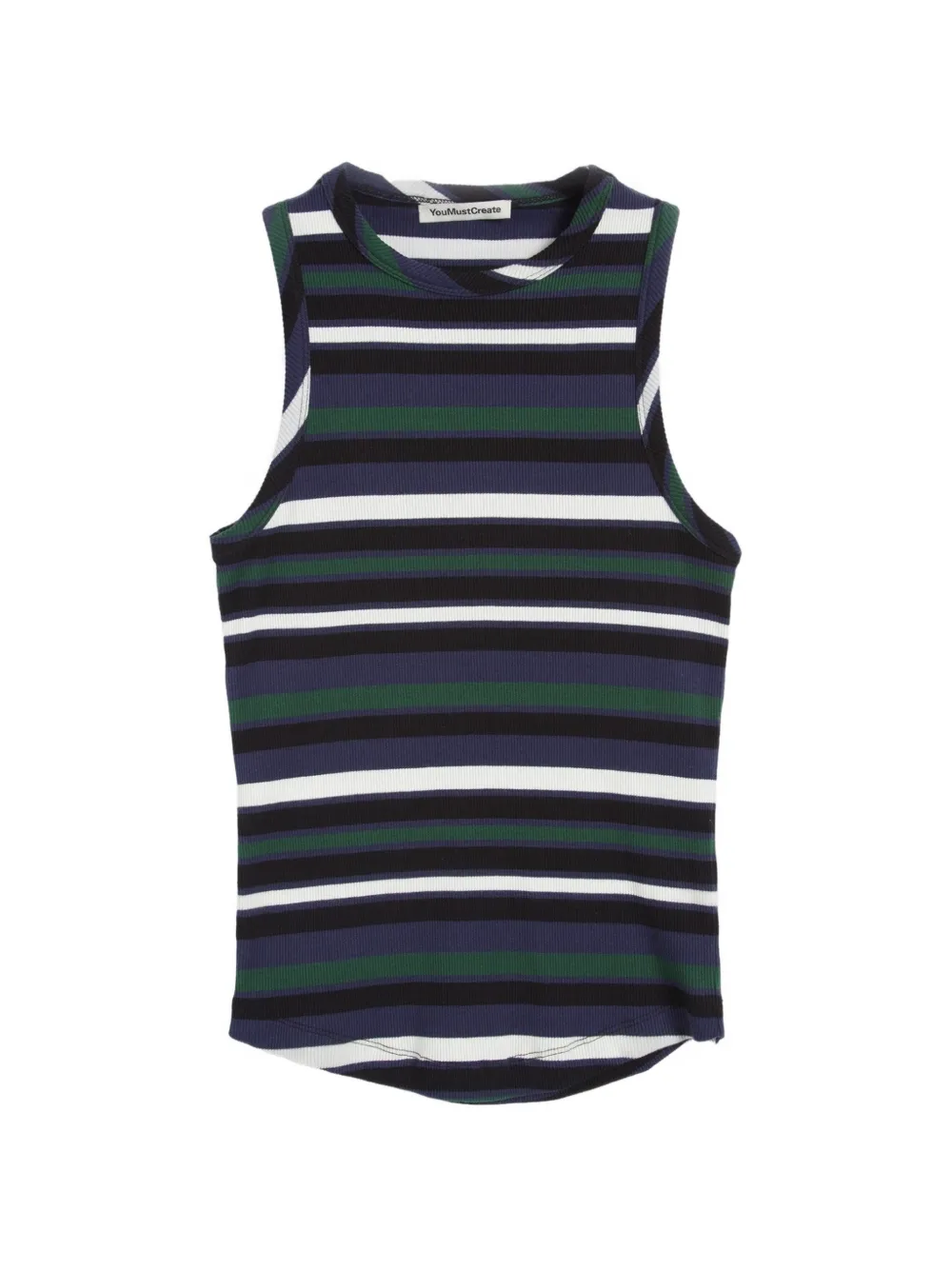 YMC Rainshine striped ribbed vest - Nero