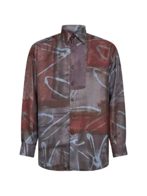 Anntian Printed long-sleeve Shirt | Orange | FARFETCH ID