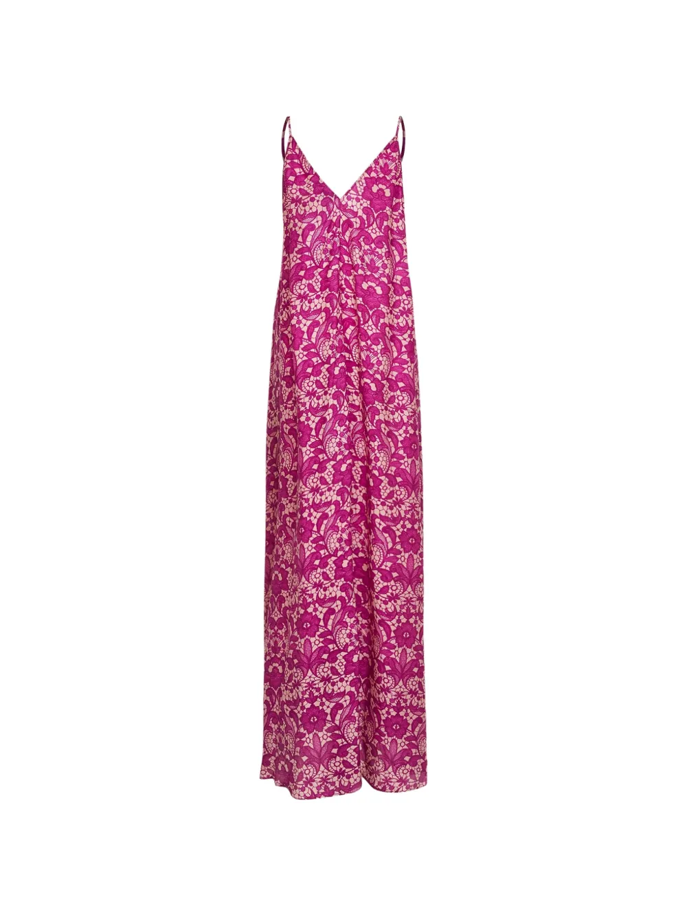 Gianluca Capannolo Jurk met V-hals en bloemenprint Roze