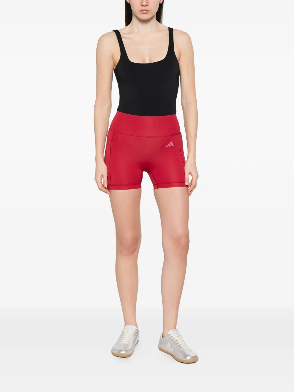 adidas x Entire Studios shorts met zijzak en logo Rood