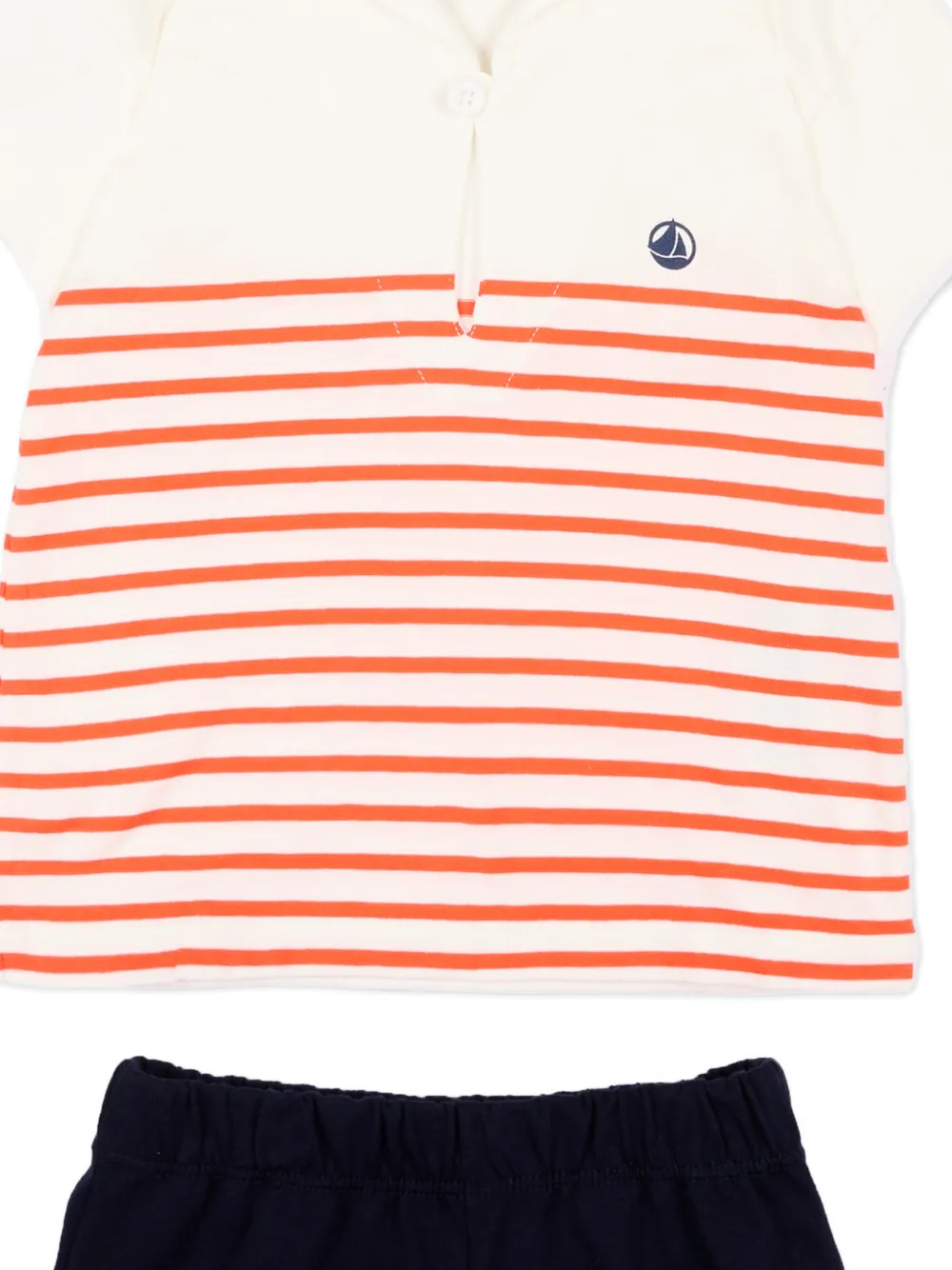 Petit Bateau T-shirt en shorts Blauw
