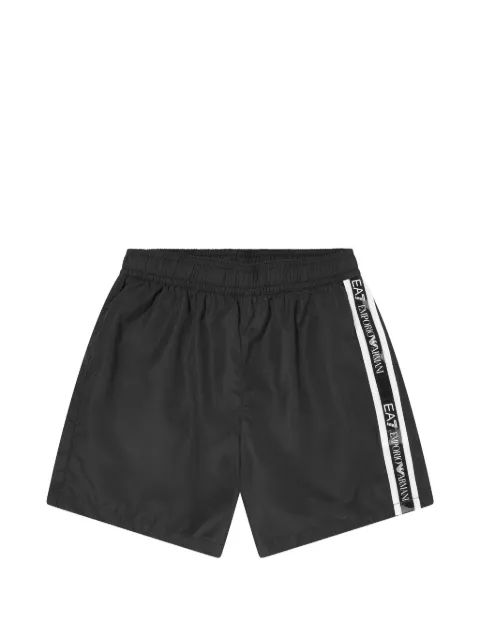 Emporio Armani Kids ロゴ ストライプ スイムショーツ