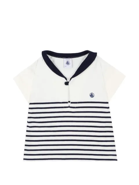 Petit Bateau striped short-sleeve polo shirt