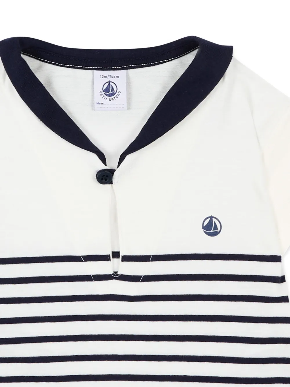 Petit Bateau Gestreept poloshirt Wit