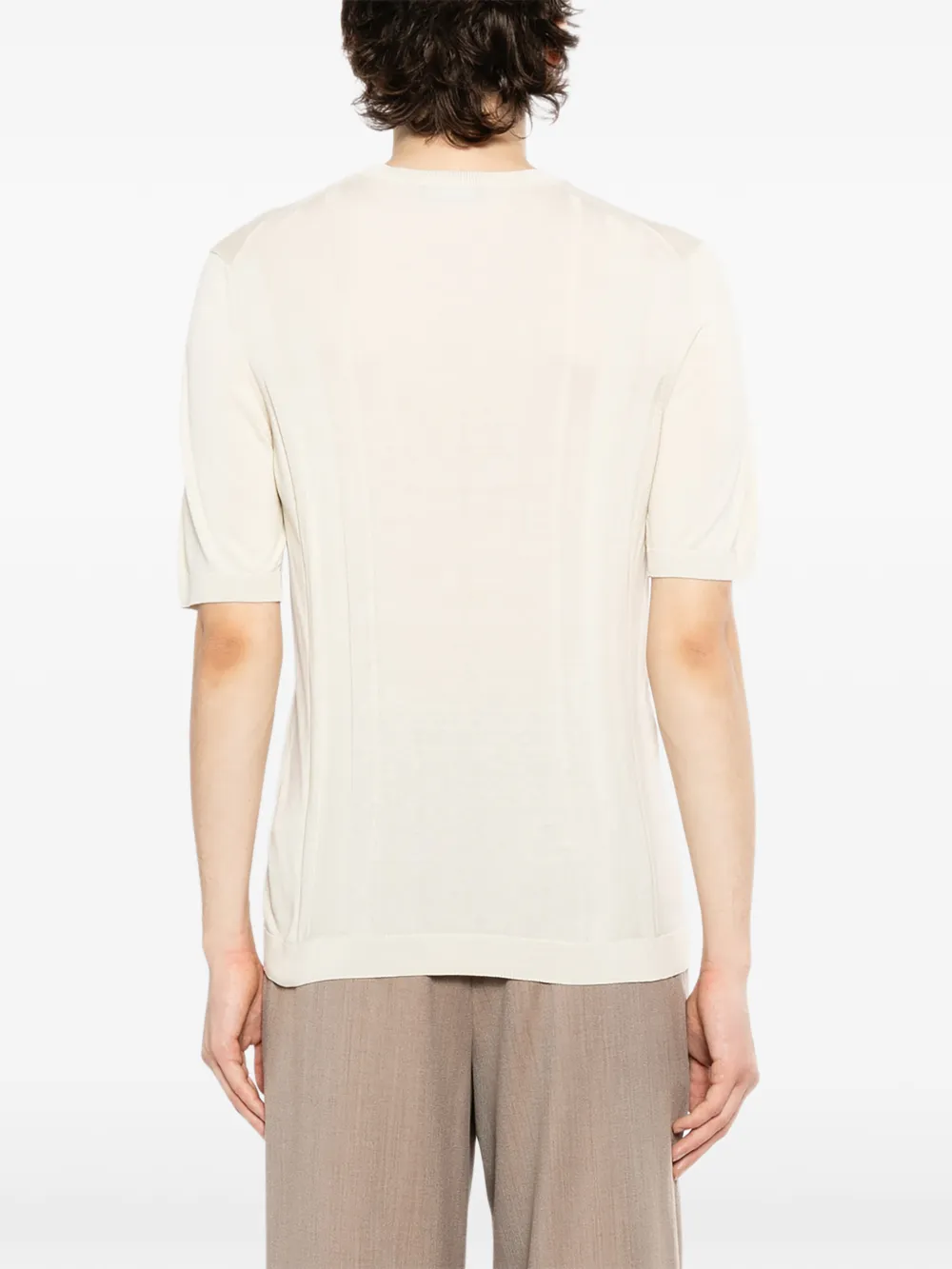 Tagliatore Gebreid T-shirt Beige