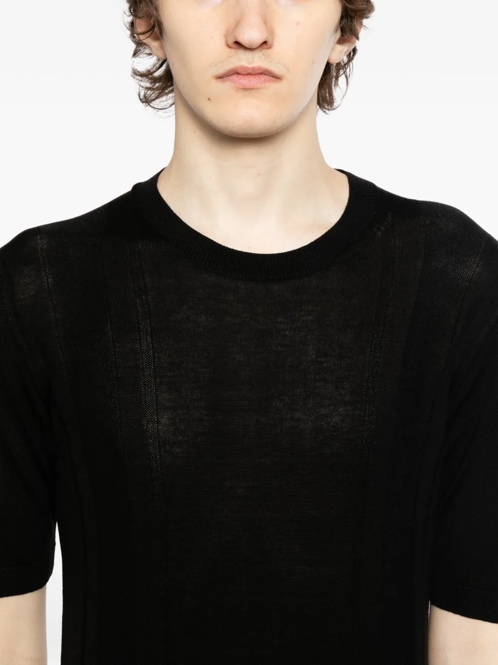 Tagliatore T-shirt met ronde hals Zwart