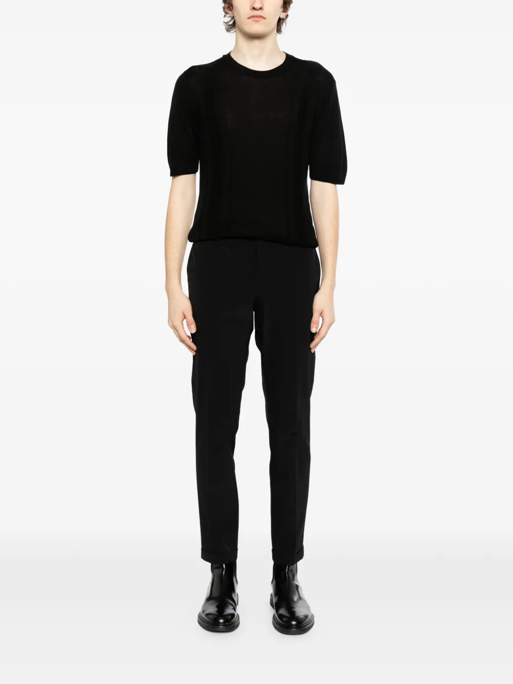 Tagliatore T-shirt met ronde hals Zwart