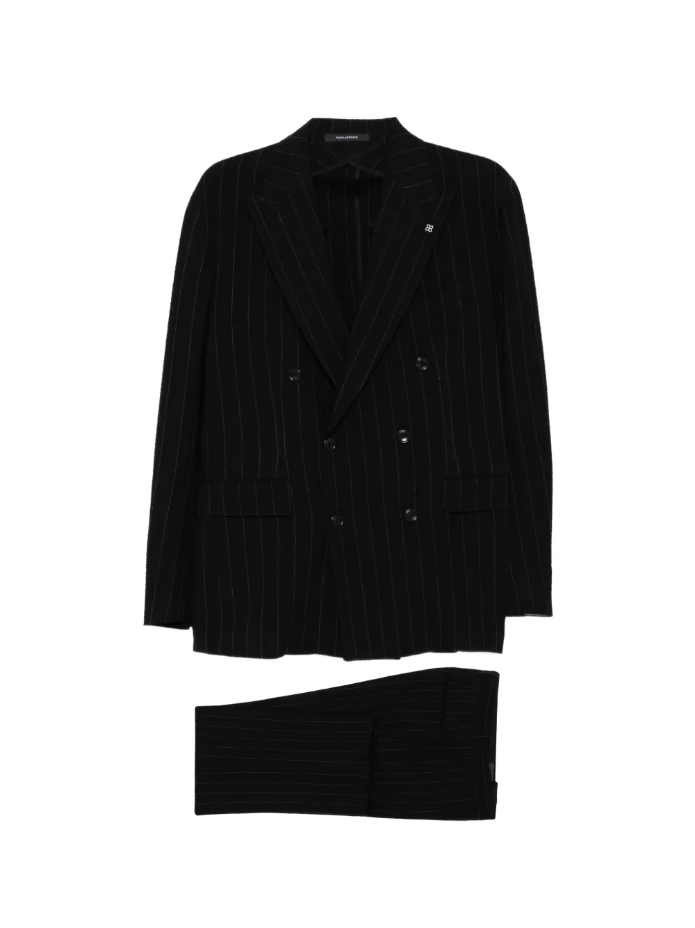 Tagliatore pinstripe double-breasted suit - Nero
