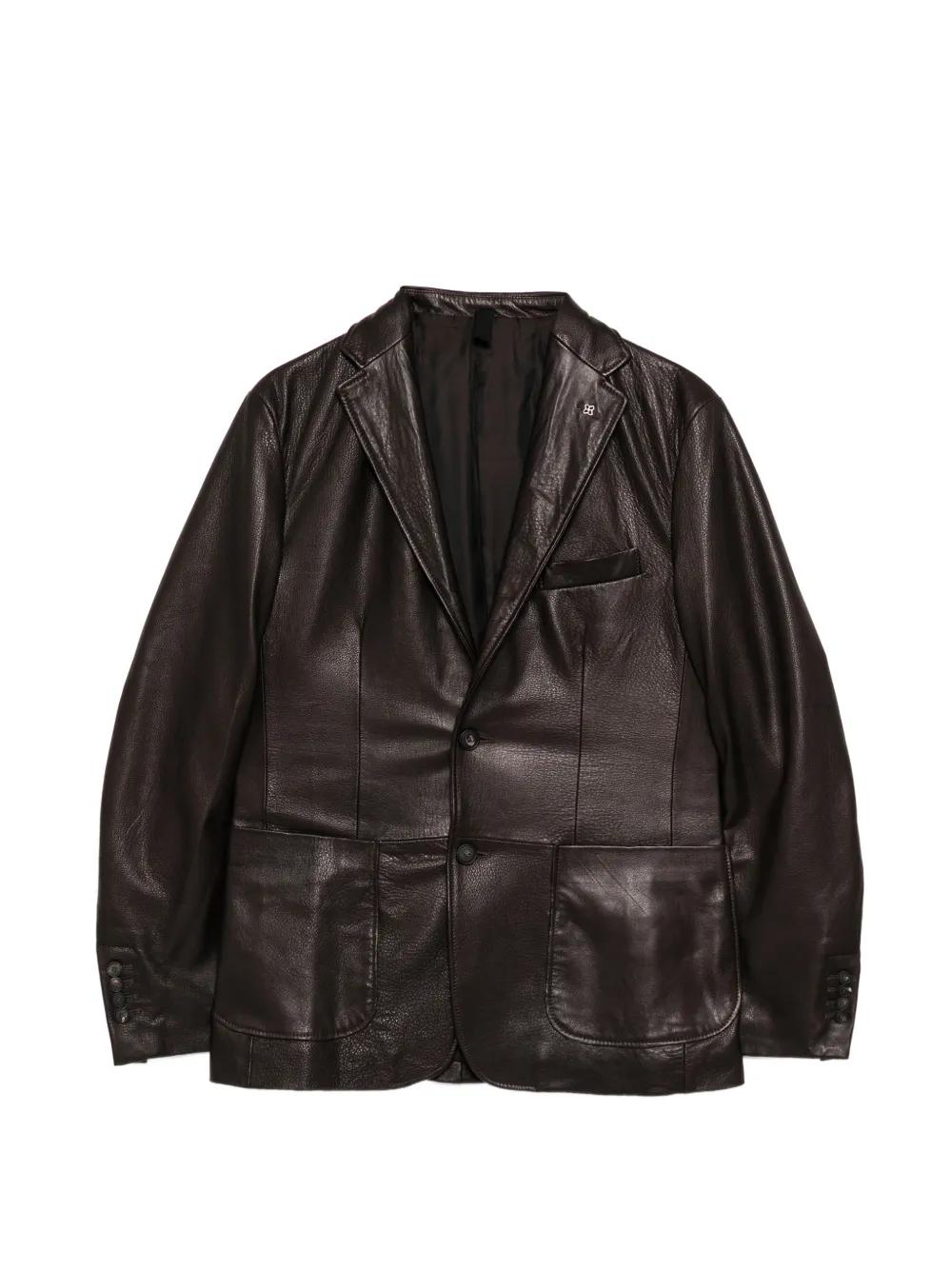 Tagliatore Wes leather jacket - Marrone