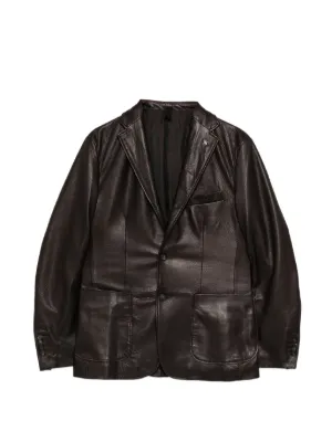 Giorgio Armani レザージャケット | ブラック | FARFETCH JP