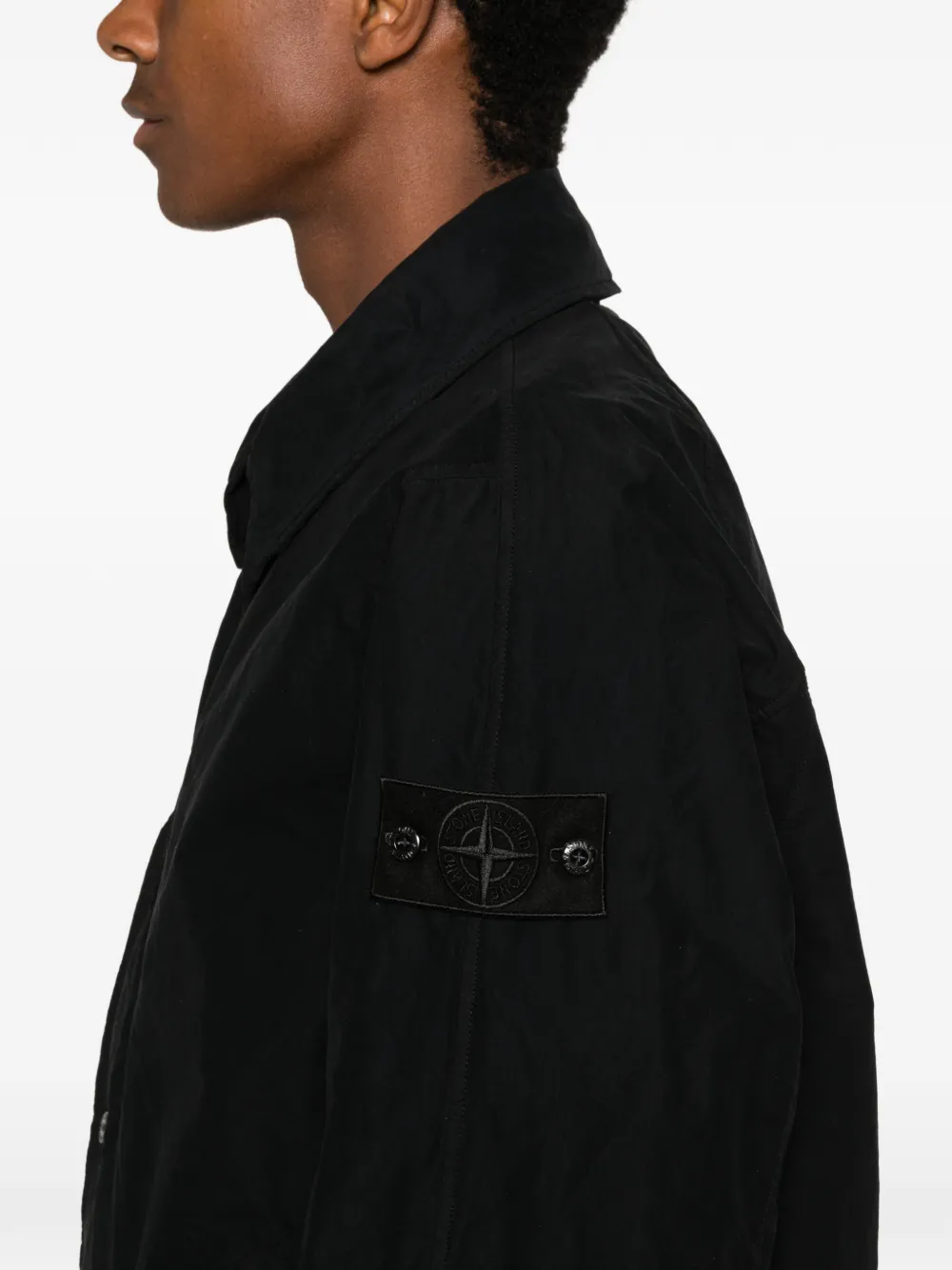 Stone Island Jas met logopatch Zwart