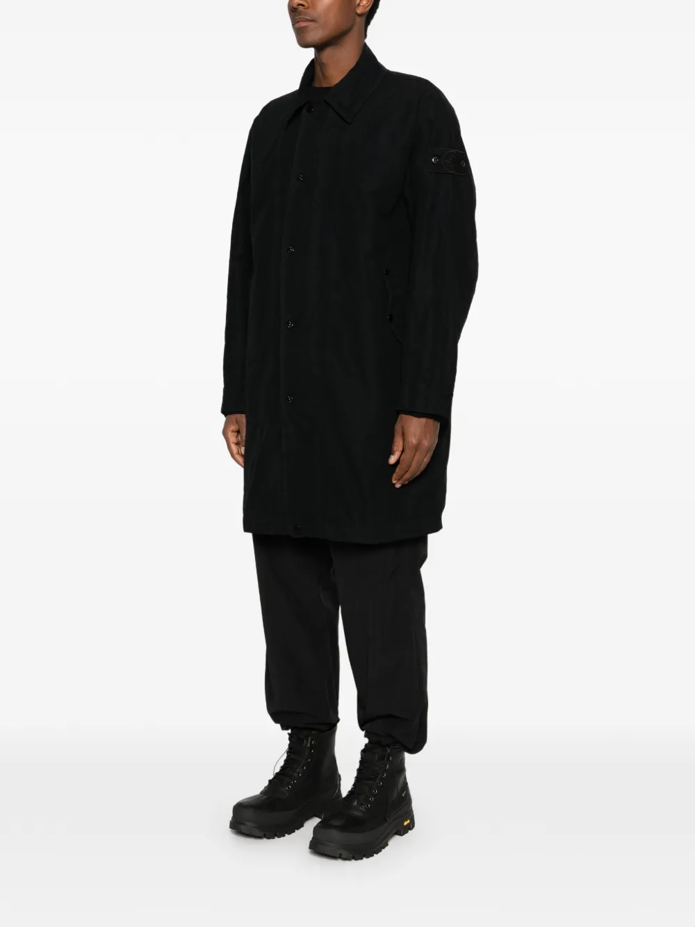 Stone Island Jas met logopatch Zwart