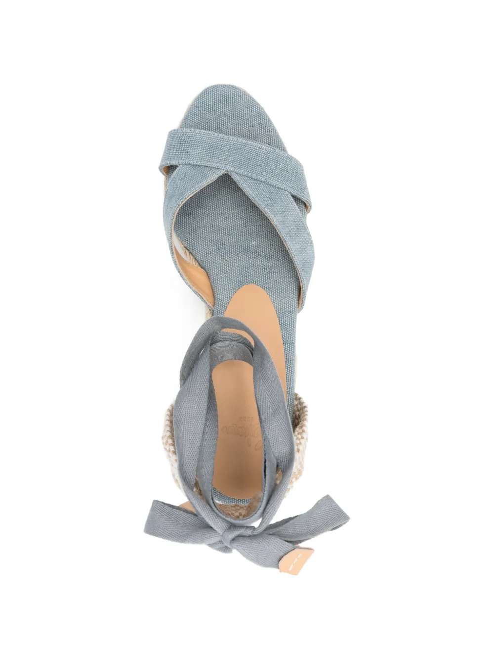 Castañer Crossover espadrilles met strik Blauw