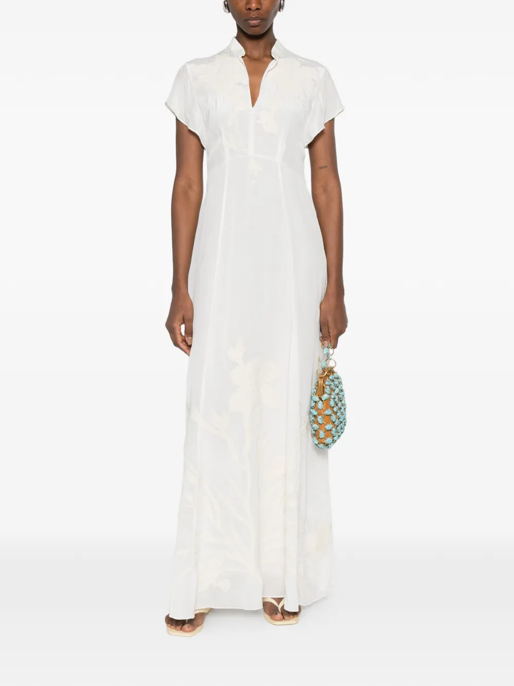  Forte Forte Embroidered Maxi Dress - White 
