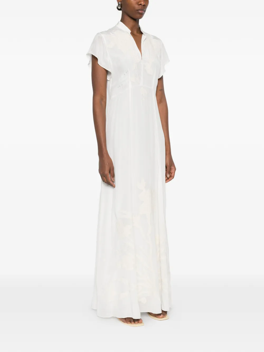  Forte Forte Embroidered Maxi Dress - White 