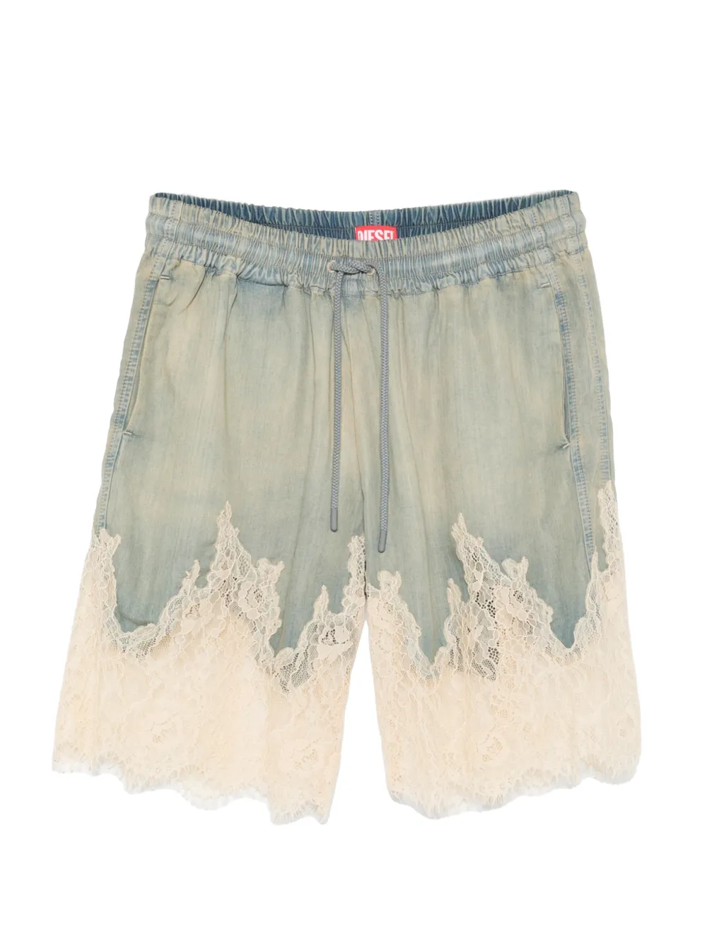 Diesel De-Malkia-S lace drawstring shorts - Blu