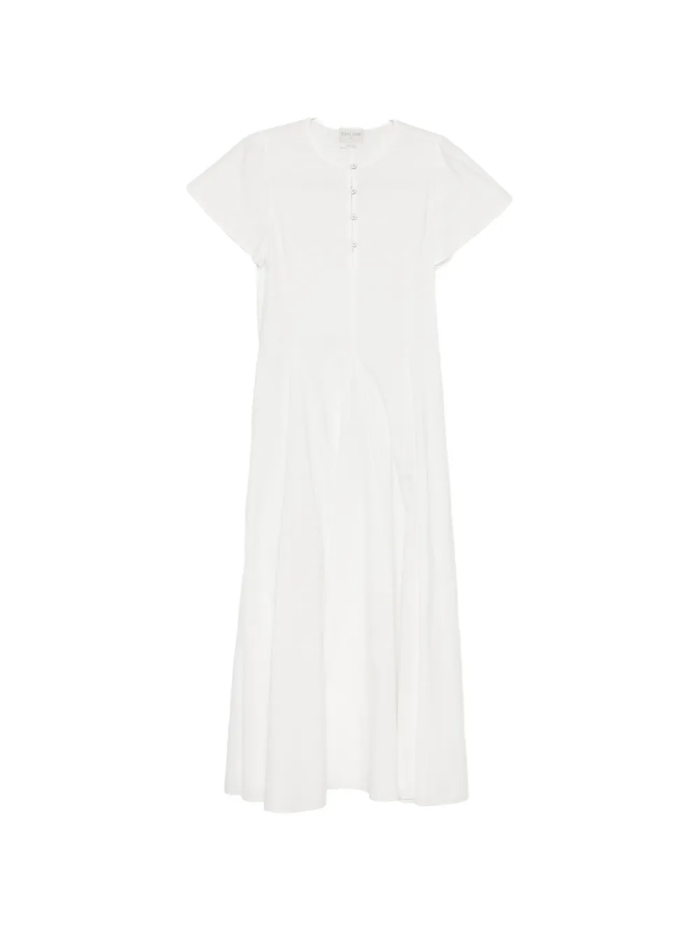 Forte Forte Button-up Flared Maxi Dress In White