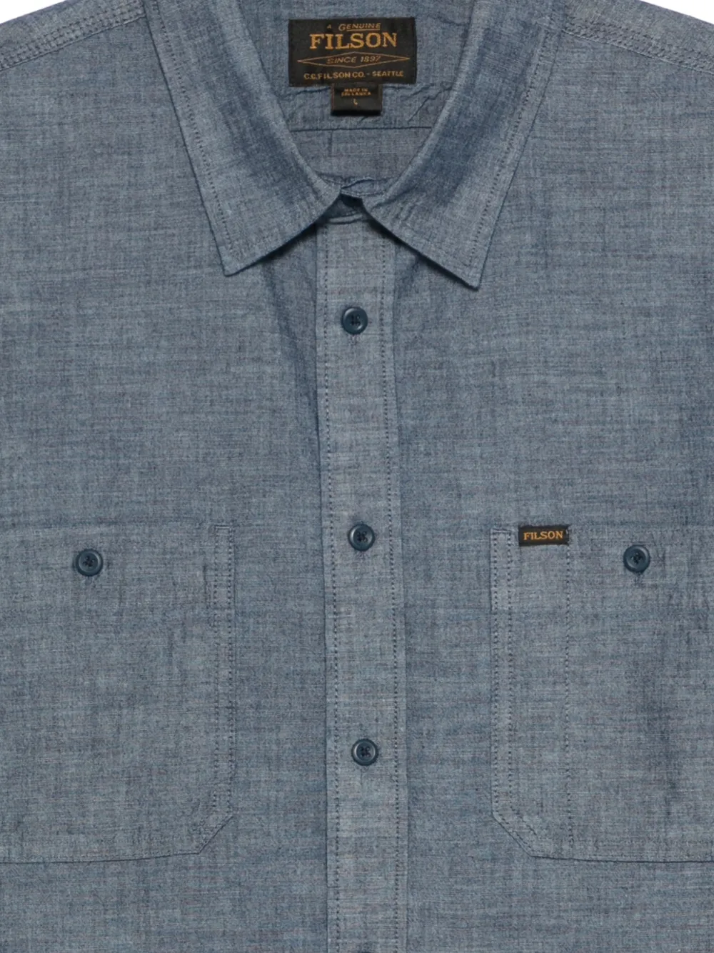 Filson Overhemd met borstzak Blauw