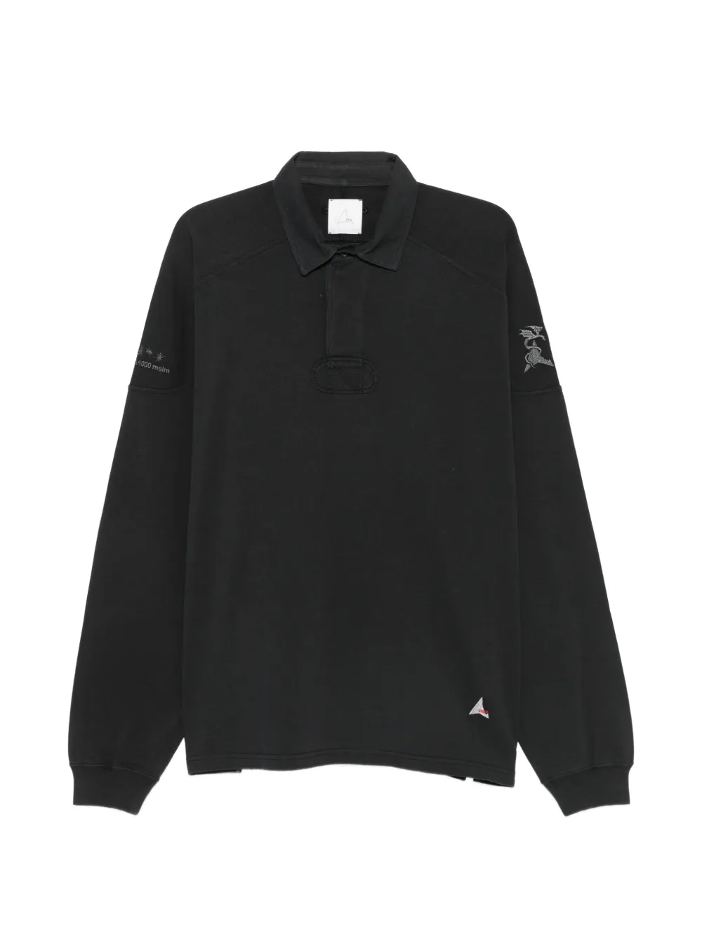 ROA Astrio long-sleeve polo shirt - Schwarz