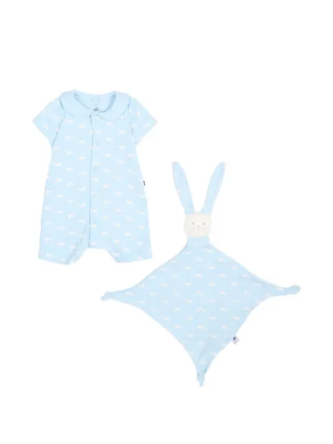 Petit Bateau whale-print romper set