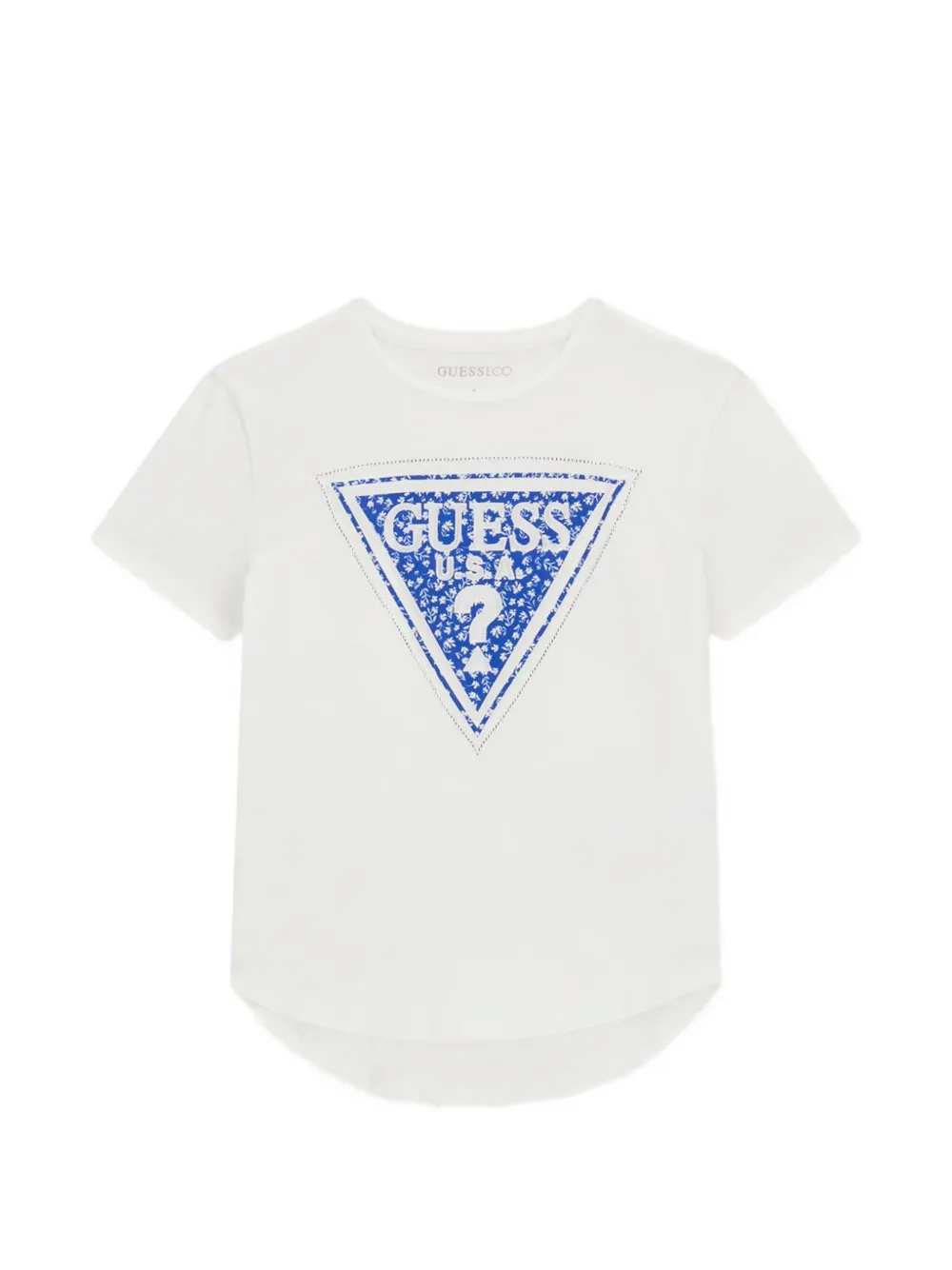 guess kids logo-detail T-shirt - Bianco