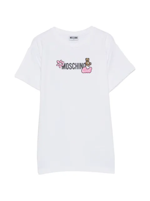 Moschino Kids playera con logo estampado