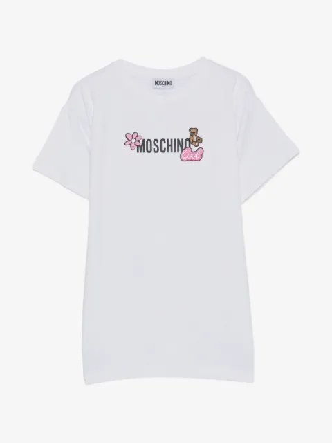 Moschino Kids playera con logo estampado