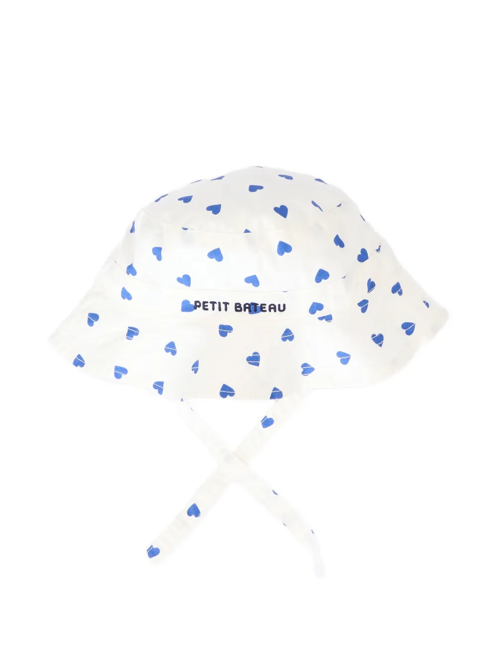 Petit Bateau heart-print sun hat - Bianco