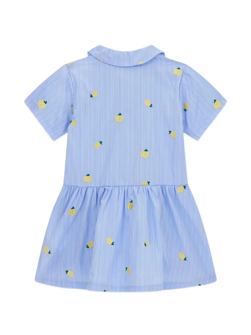 Striped Lemon-Embroidered Dress