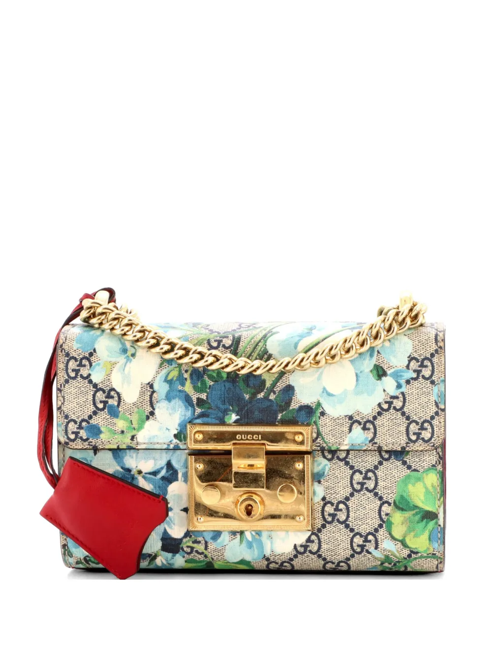 Gucci Pre-Owned Padlock Blooms Print GG Coated Canvas Small shoulder bag - Multicolore