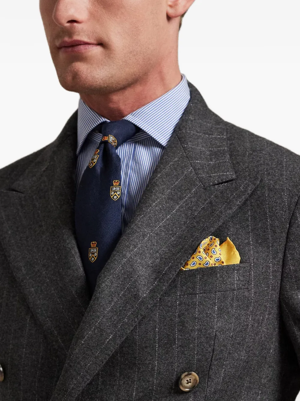 Polo by RalphLauren ダブルスーツ グレー 6B ワイド L Polo Ralph Lauren ピンストライプ ダブルスーツ | グレー | FARFETCH JP