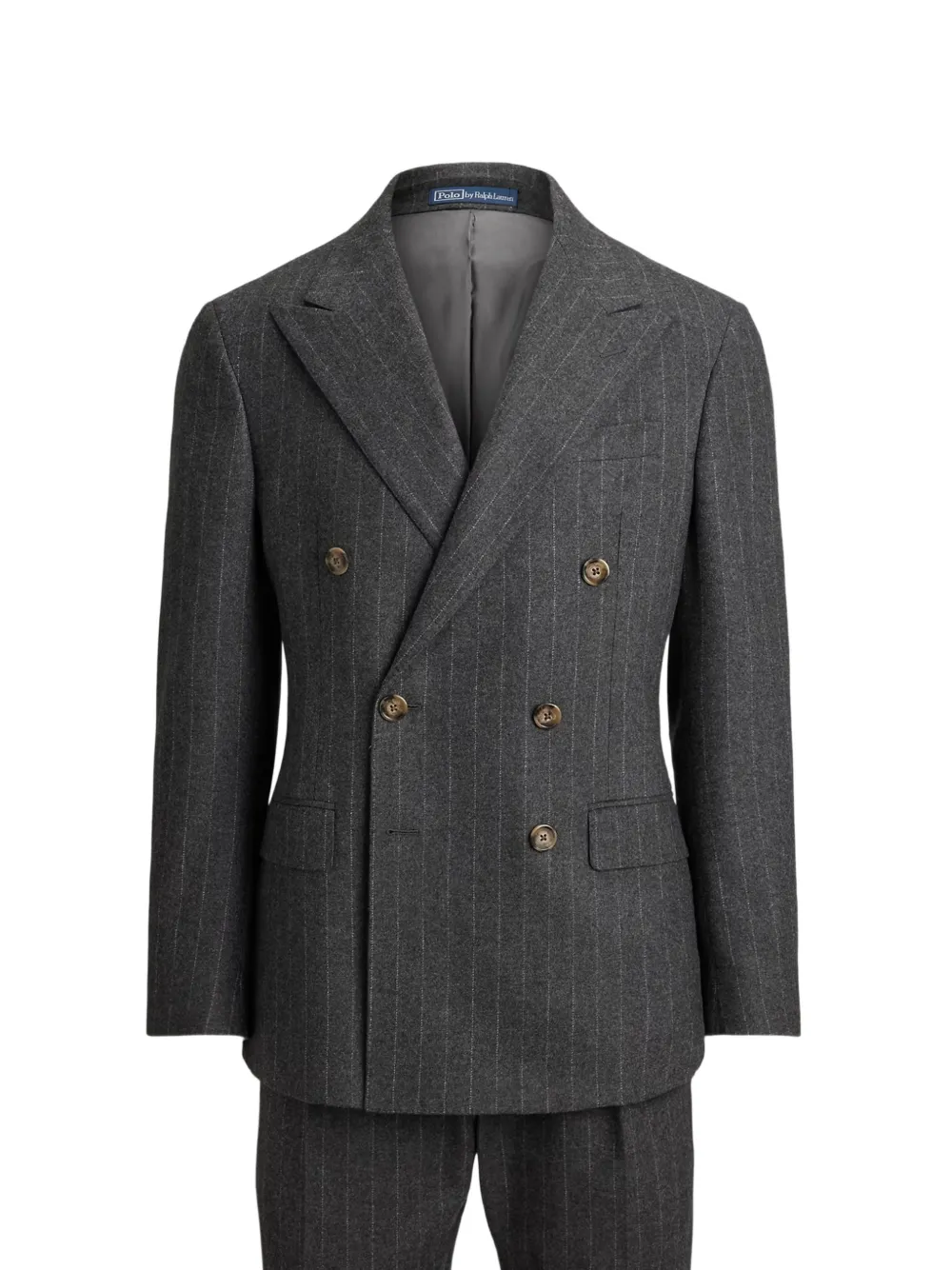 Polo Ralph Lauren pinstripe-pattern double-breasted suit - Grigio